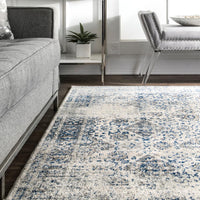 Nuloom Distressed Mabelle Ndi3131A Blue Area Rug