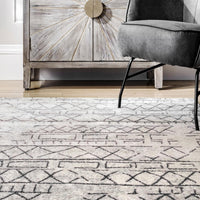 Nuloom Bexley Banded Tribal Nbe1452A Beige Area Rug