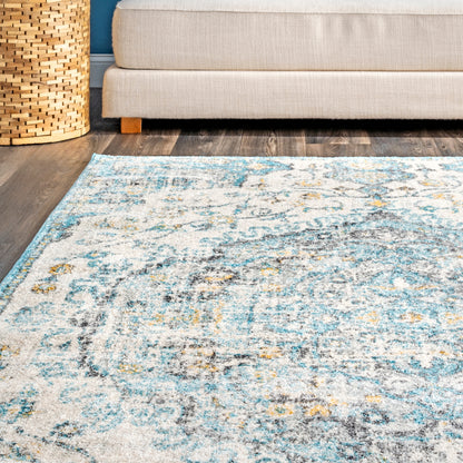 Nuloom Vintage Maranda Nvi3149G Turquoise Area Rug