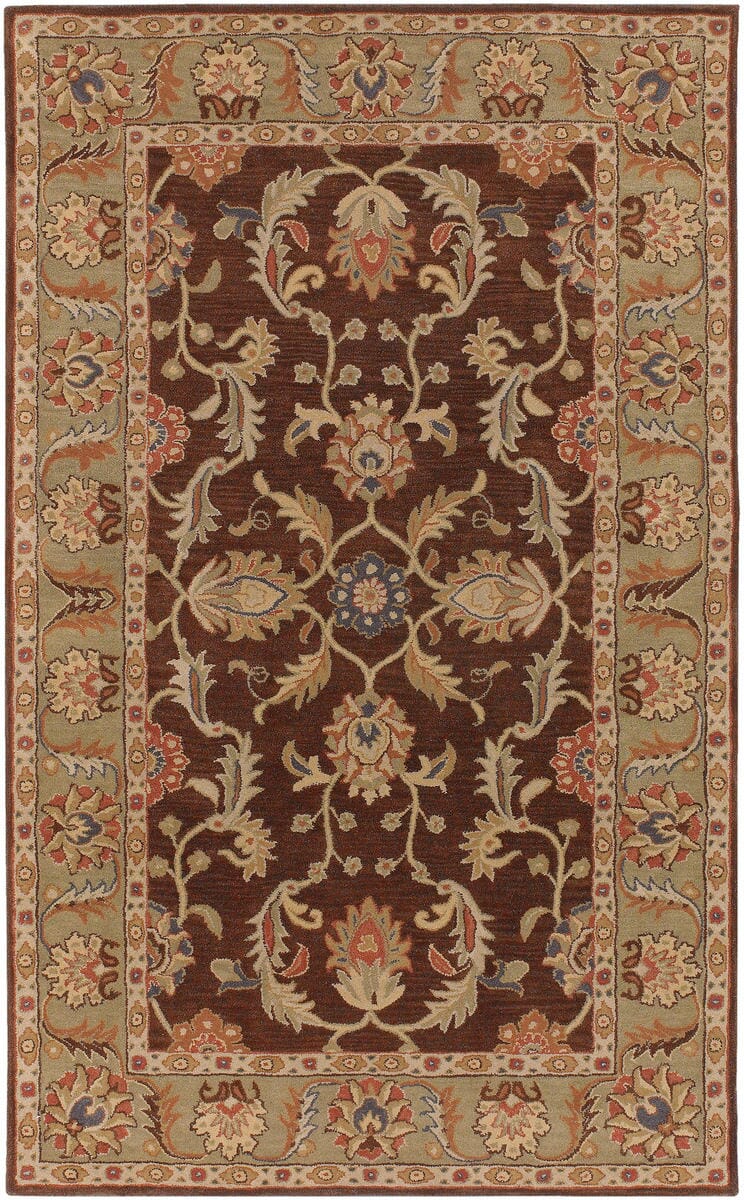 Surya Caesar cae-1009 Chocolate / Rust / Sage / Beige Area Rug