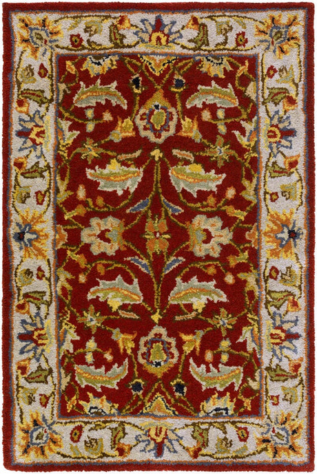 Surya Caesar cae-1022 Red / Ivory / Gold / Green Rugs.