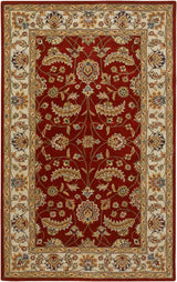 Surya Caesar cae-1022 Red / Ivory / Gold / Green Rugs.
