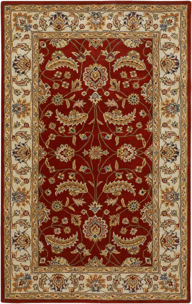 Surya Caesar cae-1022 Red / Ivory / Gold / Green Rugs.