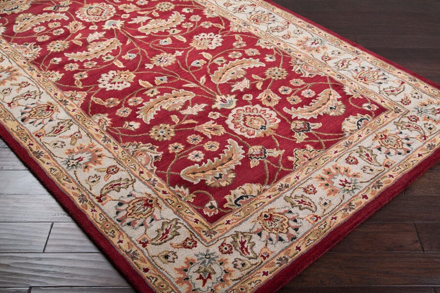 Surya Caesar cae-1022 Red / Ivory / Gold / Green Rugs.