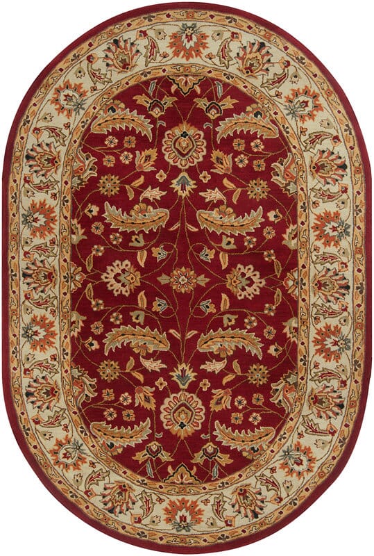 Surya Caesar cae-1022 Red / Ivory / Gold / Green Area Rug