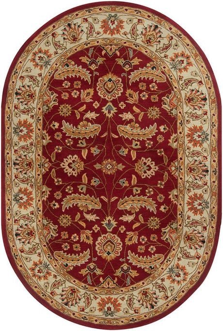 Surya Caesar cae-1022 Red / Ivory / Gold / Green Rugs.