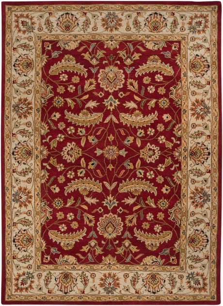 Surya Caesar cae-1022 Red / Ivory / Gold / Green Rugs.