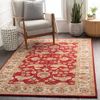 Surya Caesar cae-1022 Red / Ivory / Gold / Green Area Rug