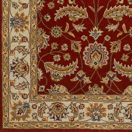 Surya Caesar cae-1022 Red / Ivory / Gold / Green Rugs.