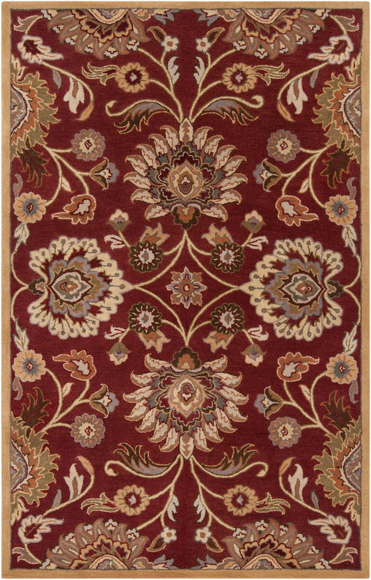 Surya Caesar Cae-1061 Maroon / Caramel / Sepia Area Rug