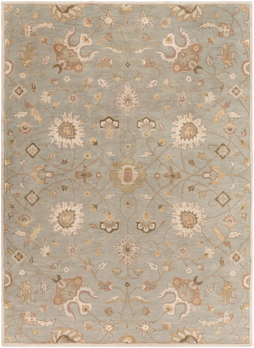 Surya Caesar Cae-1121 Bone / Pigeon Gray / Palm Green Area Rug