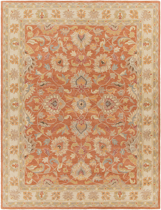 Surya Caesar Cae-1124 Brick Red, Taupe Area Rug