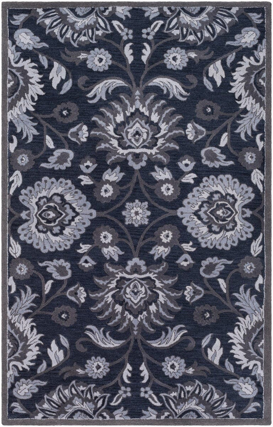 Surya Caesar Cae-1191 Navy, Charcoal, Medium Gray, Denim Area Rug