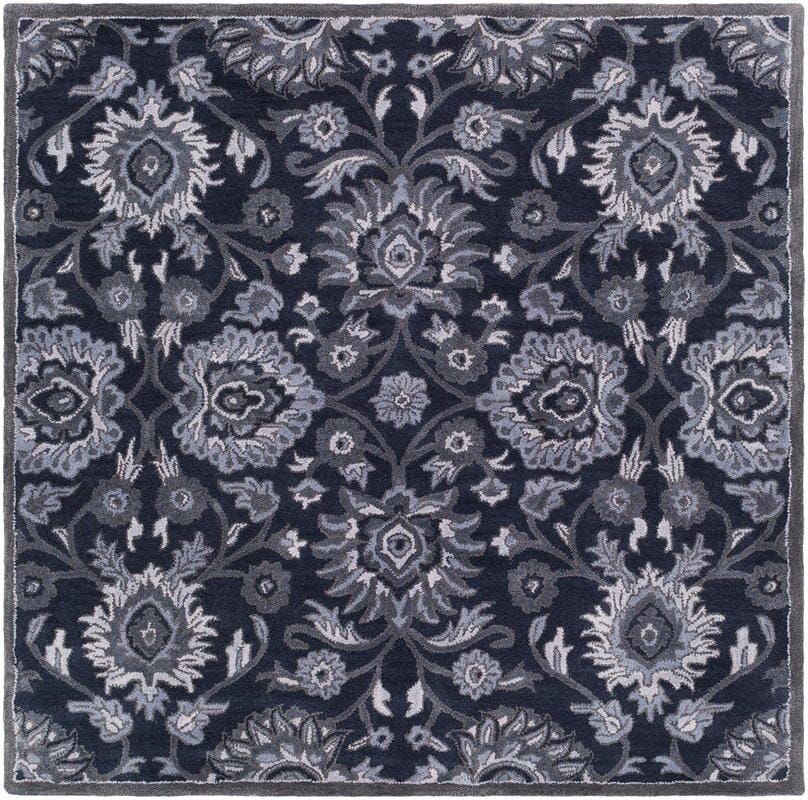 Surya Caesar Cae-1191 Navy, Charcoal, Medium Gray, Denim Area Rug