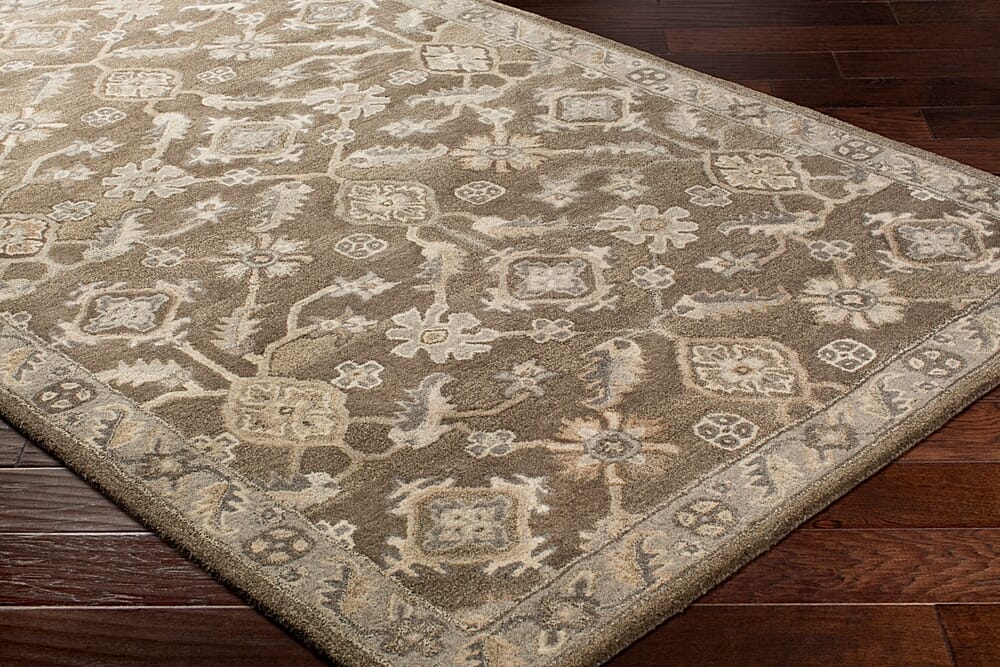 Surya Caesar Cae-1200 Dark Brown, Charcoal, Taupe, Khaki Area Rug