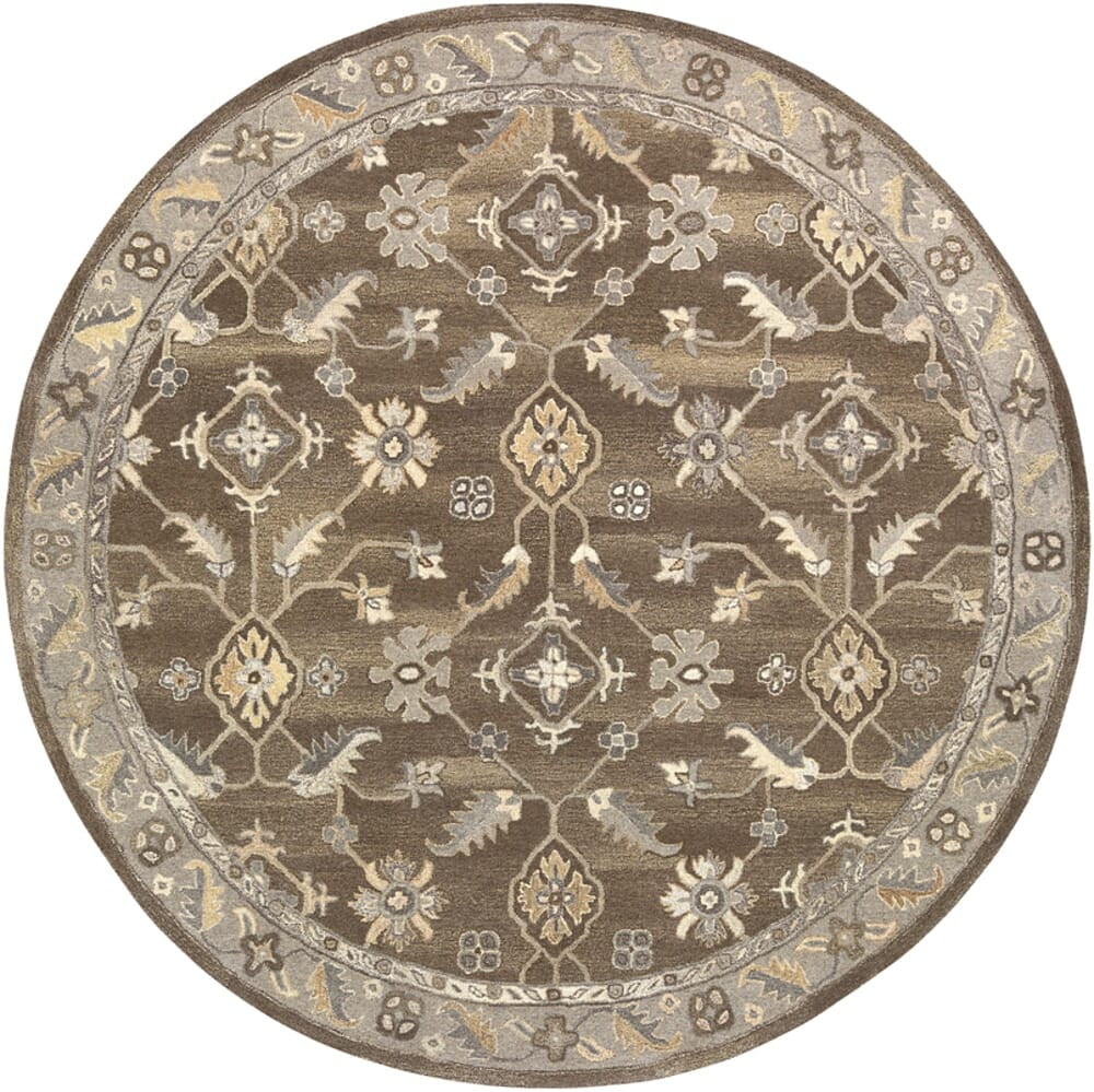 Surya Caesar Cae-1200 Dark Brown, Charcoal, Taupe, Khaki Area Rug