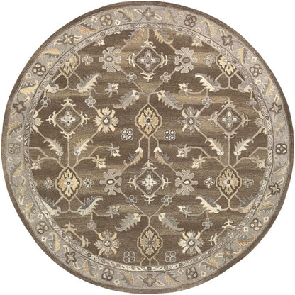 Surya Caesar Cae-1200 Dark Brown, Charcoal, Taupe, Khaki Area Rug