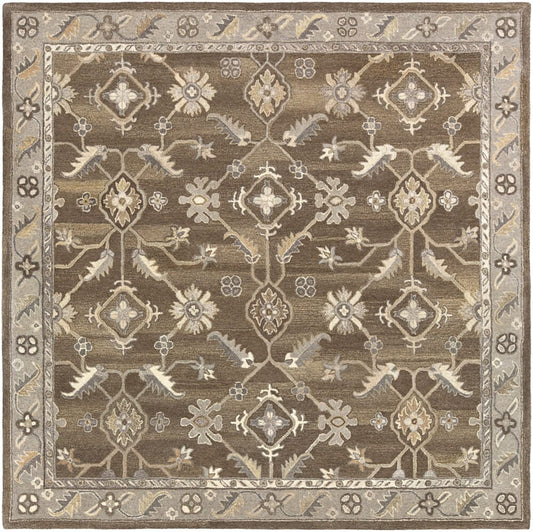 Surya Caesar Cae-1200 Dark Brown, Charcoal, Taupe, Khaki Area Rug