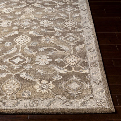 Surya Caesar Cae-1200 Dark Brown, Charcoal, Taupe, Khaki Area Rug