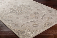 Surya Caesar Cae-1201 Taupe, Charcoal, Beige, Dark Brown Area Rug