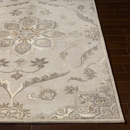 Surya Caesar Cae-1201 Taupe, Charcoal, Beige, Dark Brown Area Rug