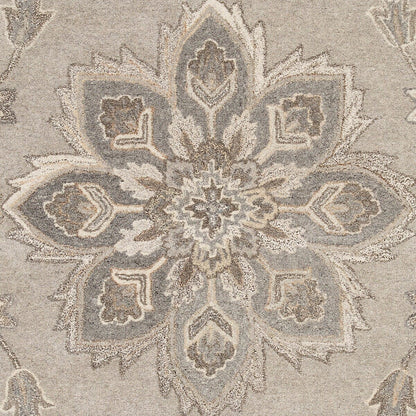 Surya Caesar Cae-1201 Taupe, Charcoal, Beige, Dark Brown Area Rug