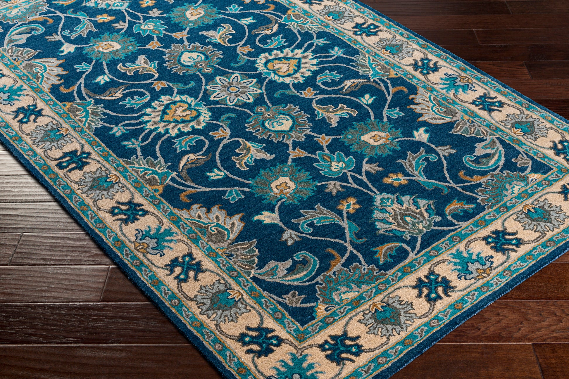 Surya Caesar Cae-1220 Dark Blue, Teal Area Rug