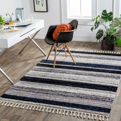 Surya Casablanca Shag Cag-2310 Black Area Rug