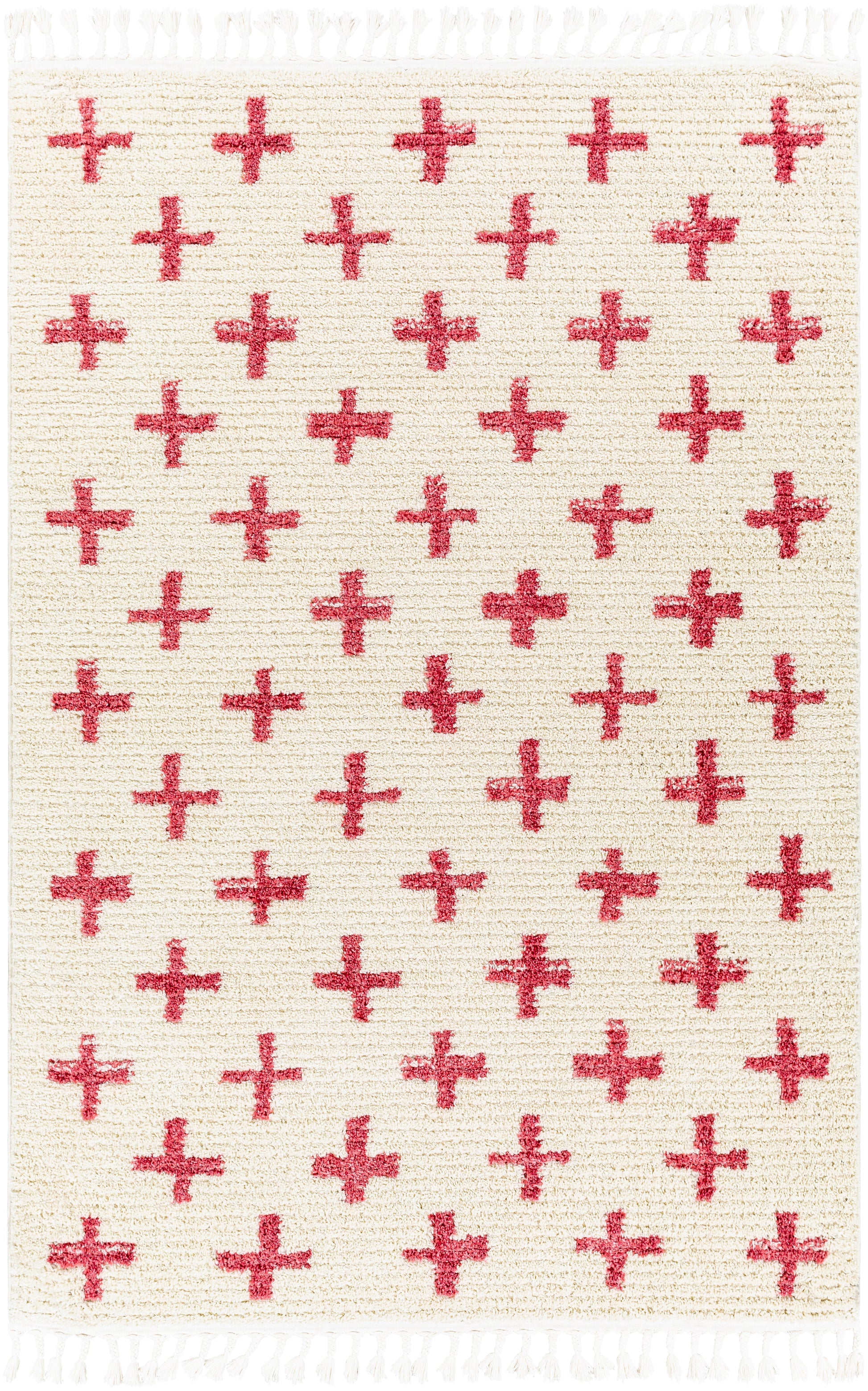 Surya Casablanca Shag Cag-2312 Red Area Rug