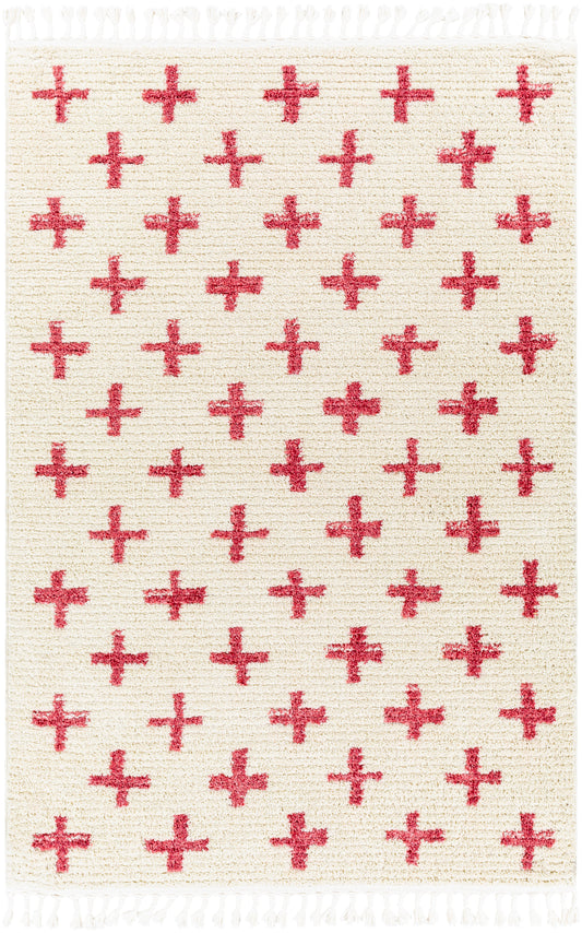 Surya Casablanca Shag Cag-2312 Red Area Rug