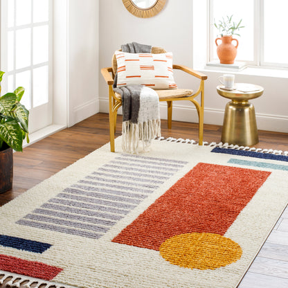 Surya Casablanca Shag Cag-2320 Multi-Color Area Rug