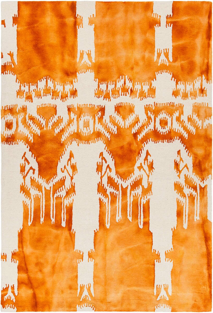 Chandra Cailin Cai42001 Orange / Beige Bohemian Area Rug