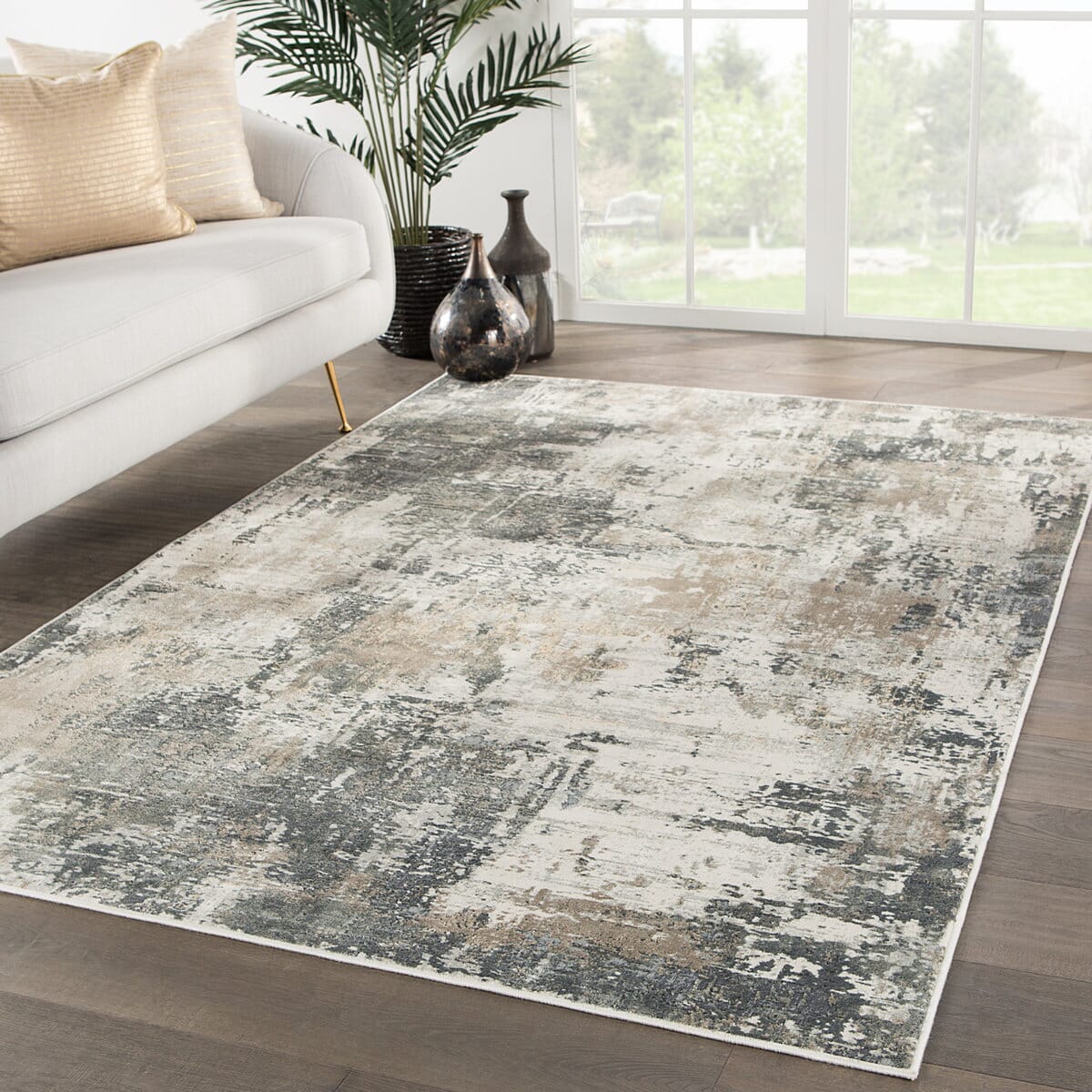 Jaipur Caicos Sisario Cai02 Gray Organic / Abstract Area Rug