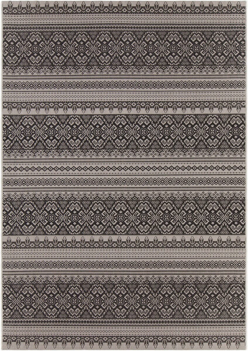 Chandra Calcutta Cal1553 Beige / Charcoal Striped Area Rug