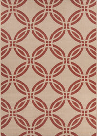 Chandra Calcutta Cal1557 Beige / Rust Geometric Area Rug