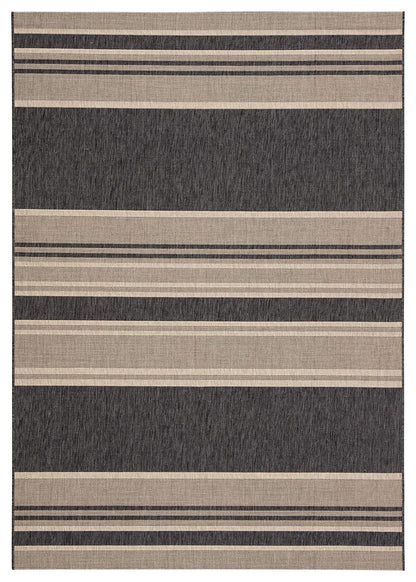 Jaipur Catamaran Pilot Cam04 Gray Striped Area Rug