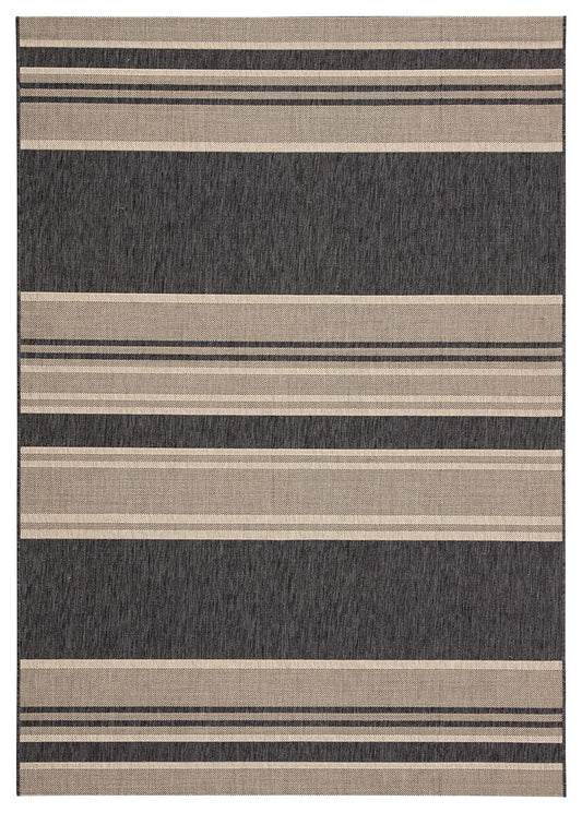 Jaipur Catamaran Pilot Cam04 Gray Striped Area Rug