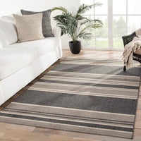 Jaipur Catamaran Pilot Cam04 Gray Striped Area Rug