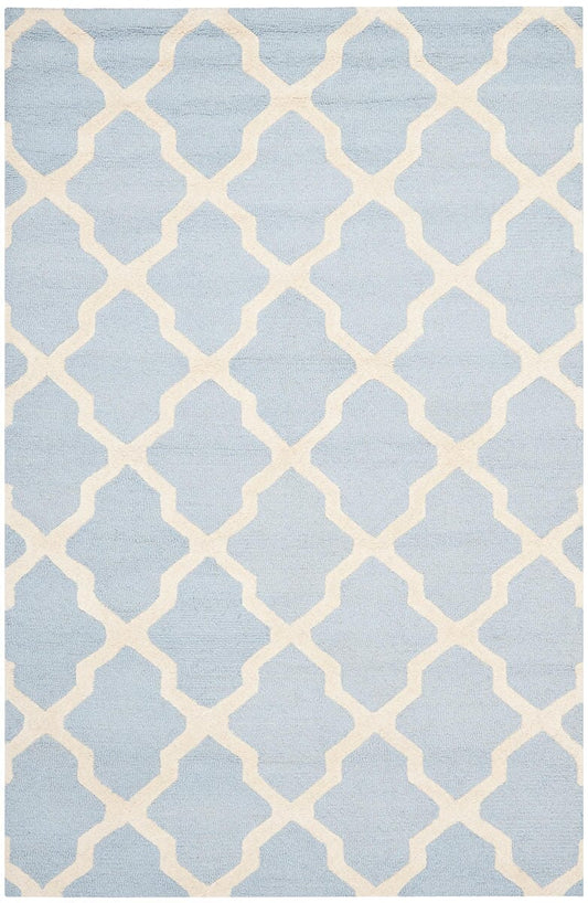 Safavieh Cambridge Cam121A Light Blue / Ivory Geometric Area Rug