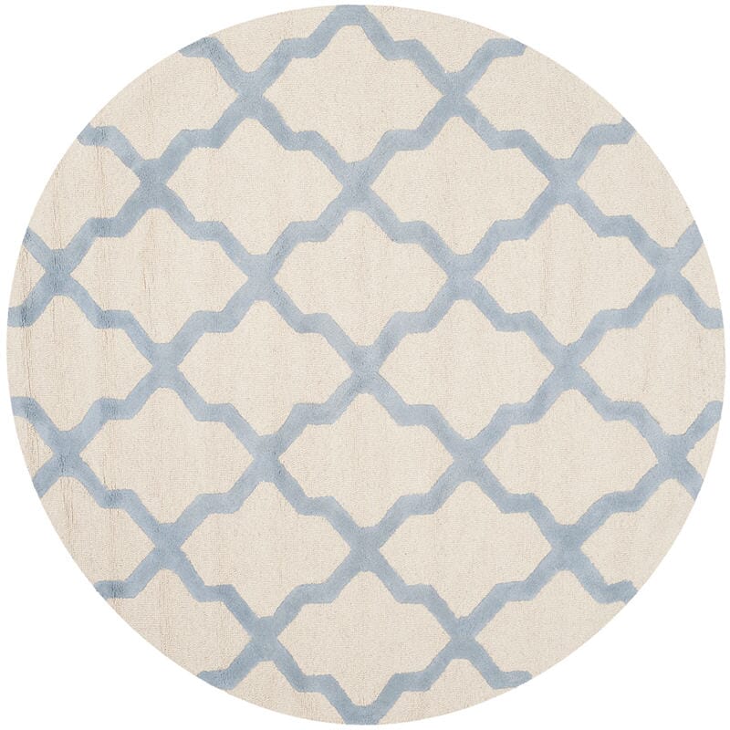 Safavieh Cambridge Cam121F Ivory / Light Blue Geometric Area Rug