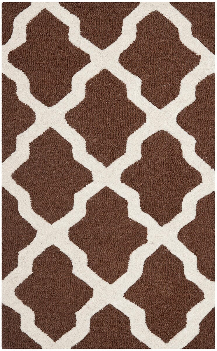 Safavieh Cambridge Cam121H Dark Brown / Ivory Geometric Area Rug