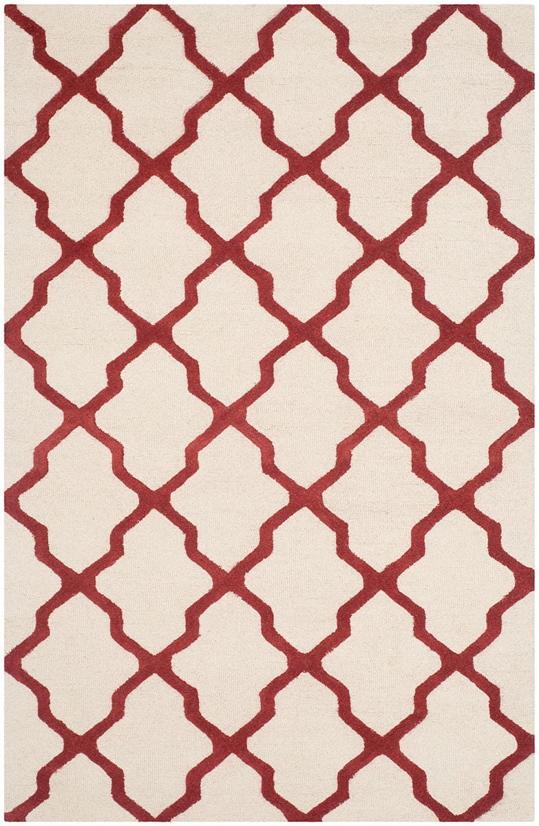 Safavieh Cambridge Cam121I Ivory / Rust Geometric Area Rug