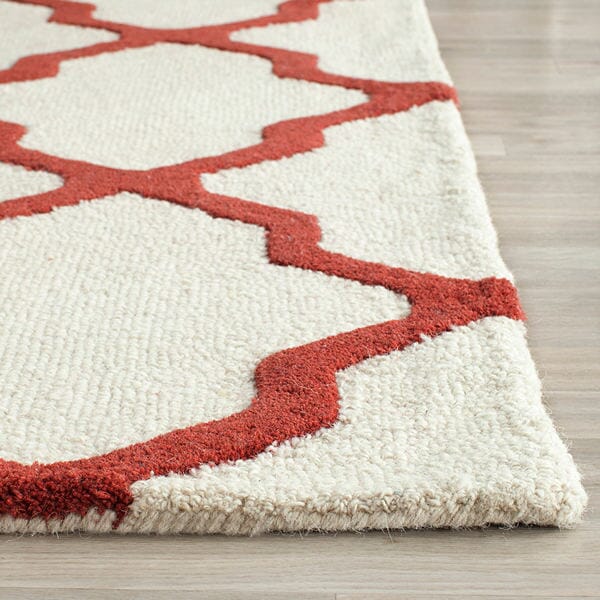 Safavieh Cambridge Cam121I Ivory / Rust Geometric Area Rug