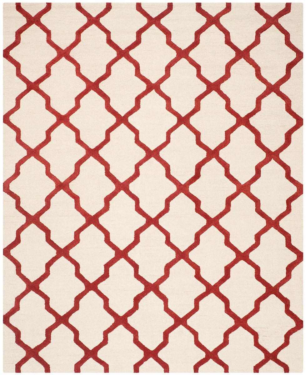 Safavieh Cambridge Cam121I Ivory / Rust Geometric Area Rug