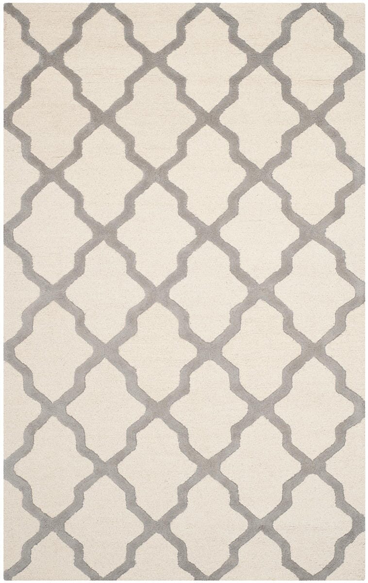 Safavieh Cambridge Cam121Y Ivory / Silver Geometric Area Rug