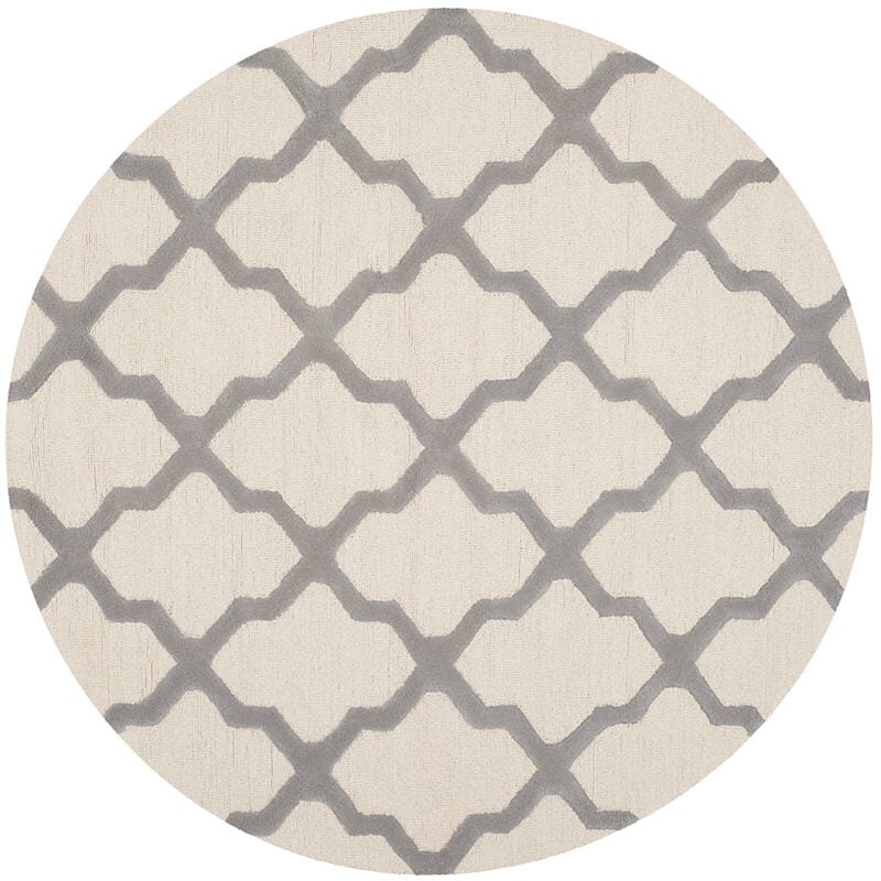 Safavieh Cambridge Cam121Y Ivory / Silver Geometric Area Rug