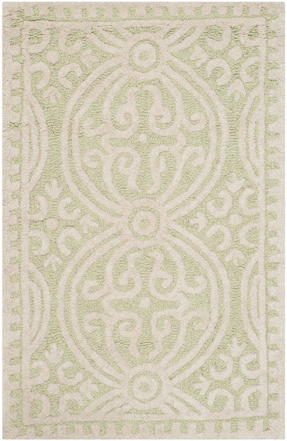 Safavieh Cambridge Cam123B Light Green / Ivory Damask Area Rug