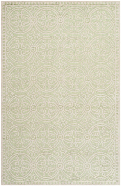 Safavieh Cambridge Cam123B Light Green / Ivory Damask Area Rug