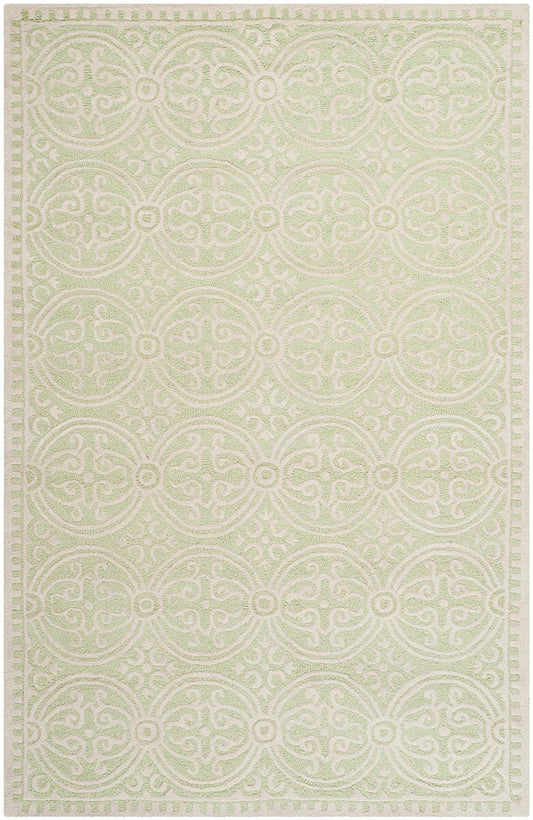 Safavieh Cambridge Cam123B Light Green / Ivory Damask Area Rug