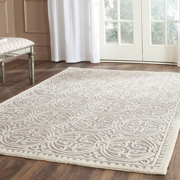 Safavieh Cambridge Cam123D Silver / Ivory Rugs.